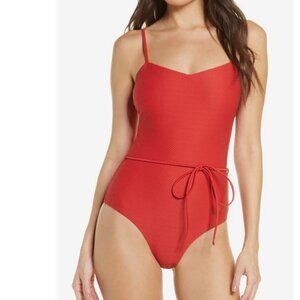 Chelsea28 Easy Retro Textured One-Piece Swimsuit